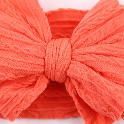 Solid Cable Bow Baby Headband