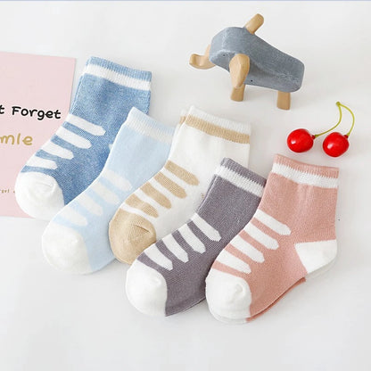 5 Pairs Cotton Animal Dessign Baby Socks