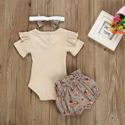 Summer Baby Girl Romper Set