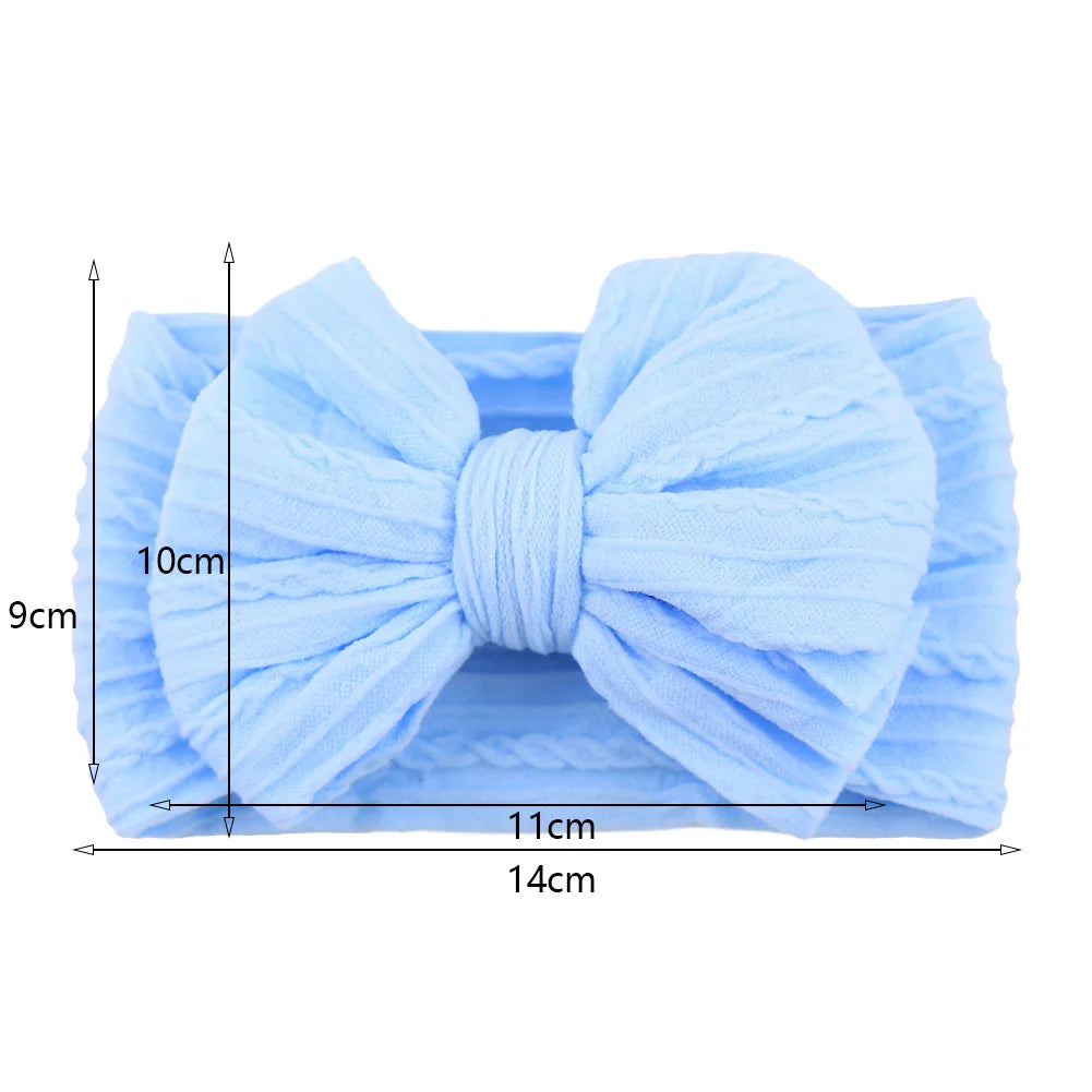 Solid Cable Bow Baby Headband