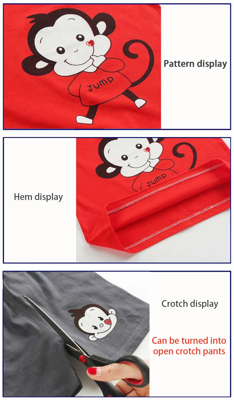 Kids Cotton Cartoon T-Shirt & Shorts