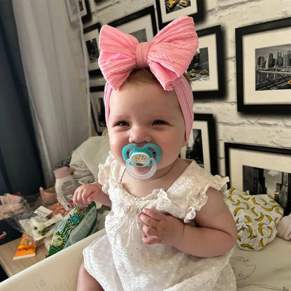 Solid Cable Bow Baby Headband