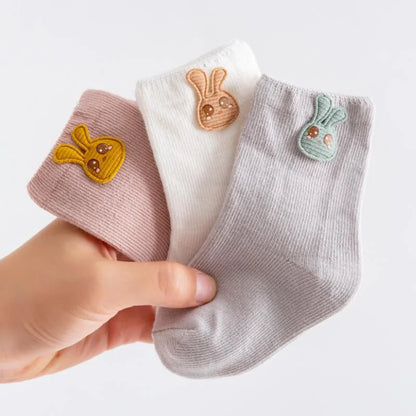 3 Pairs Soft Cartoon Baby Socks