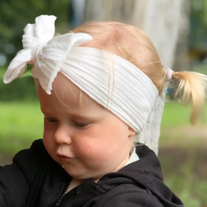 Solid Cable Bow Baby Headband