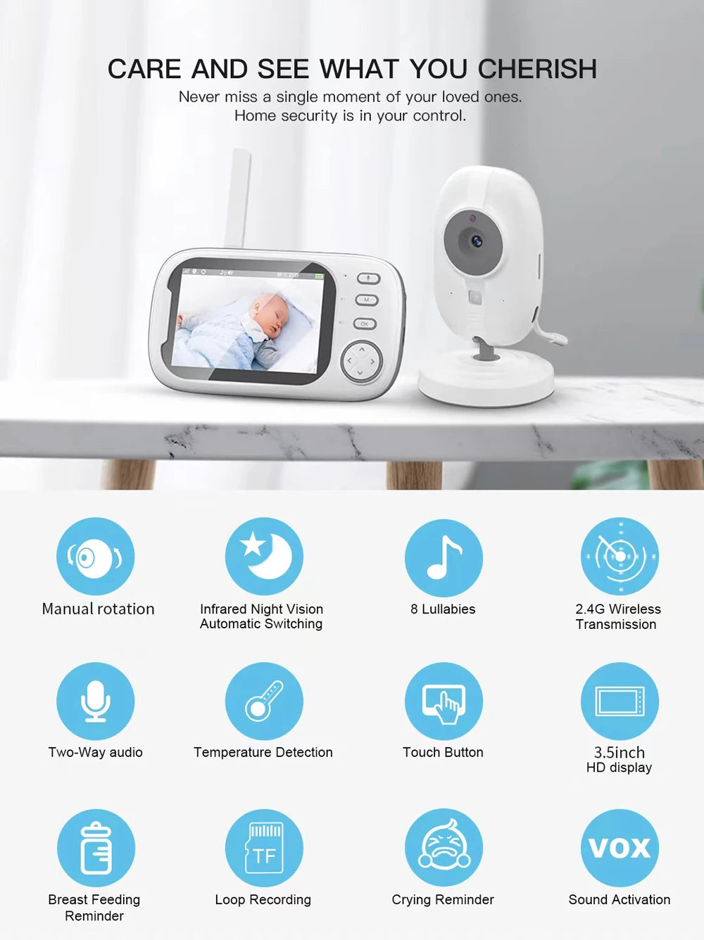 3.5 Baby Monitor with Night Vision