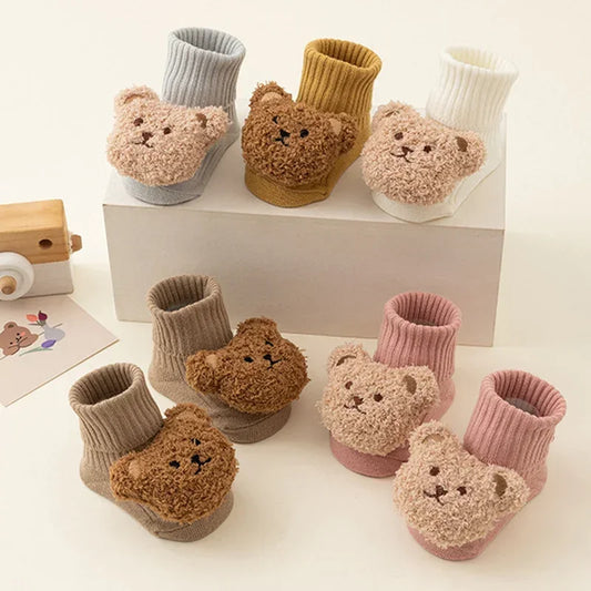 Cartoon Bear Anti-Slip Baby Socks